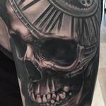 Tattoos - Custom Skull Clock Tattoo - 106745