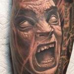 Tattoos - Black and grey face - 134275