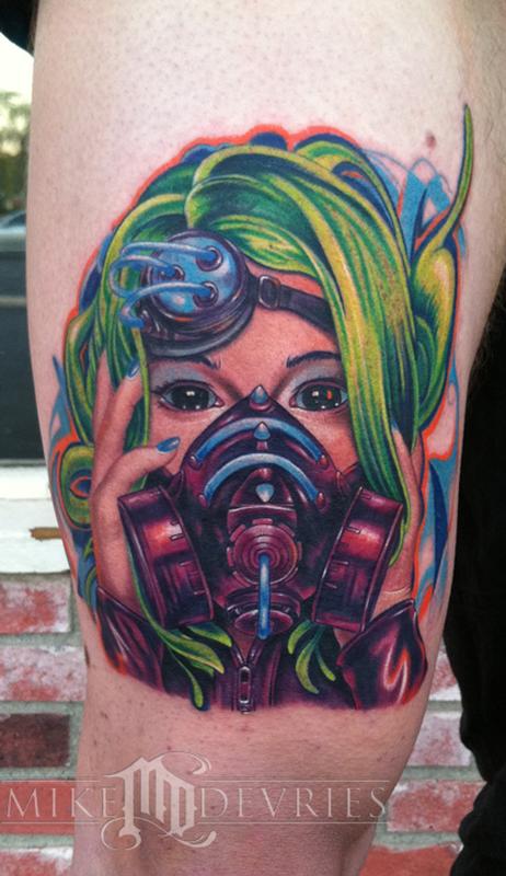 Gas Mask Tattoo by Mike DeVries: TattooNOW