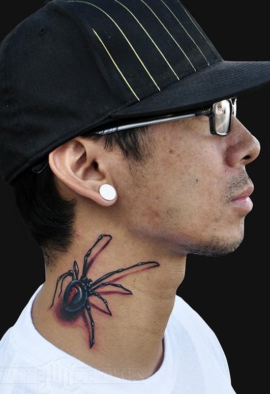 Amazoncom  Temporary Tattoo 2 Spiders Halloween 3d Black Widow Fake Tattoo  Realistic Thin Durable  Beauty  Personal Care