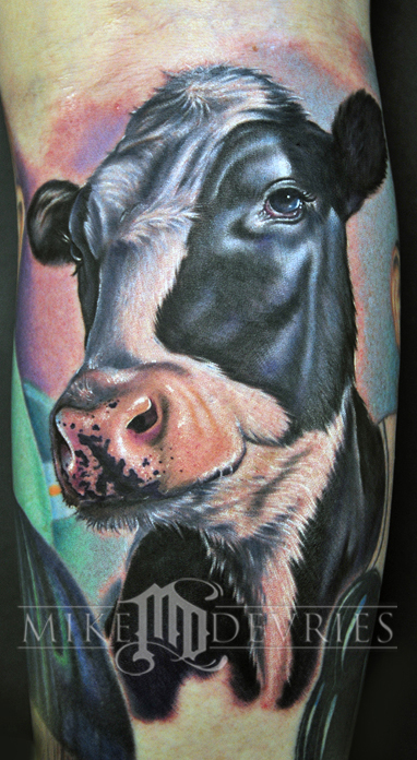 Cow Tattoo by Mike DeVries: TattooNOW