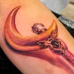 Tattoos - Sailor Moon 3-d Crescent  - 146027