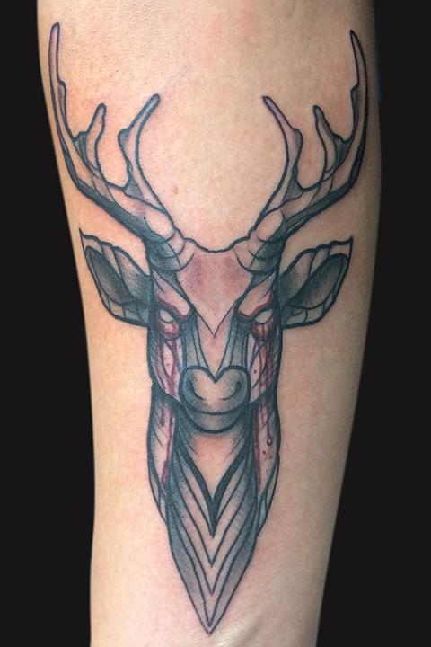 Stag Tattoo by Spencer Caligiuri: TattooNOW Stag Tattoo by Spencer Caligiuri: TattooNOW