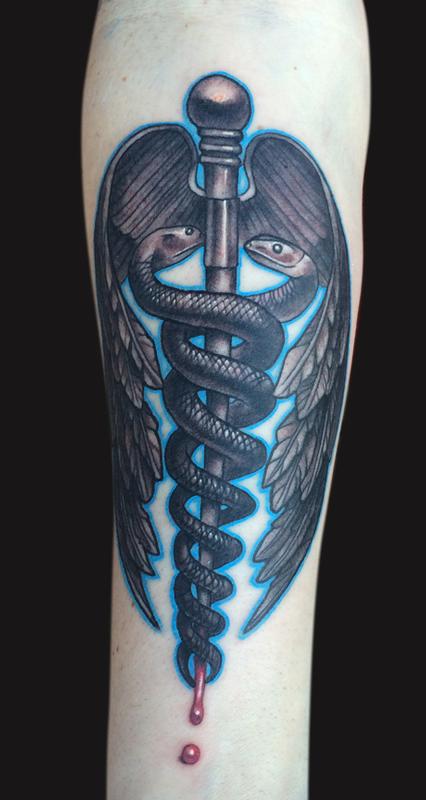 Caduceus Tattoo by Spencer Caligiuri: TattooNOW Caduceus Tattoo by Spencer Caligiuri: TattooNOW