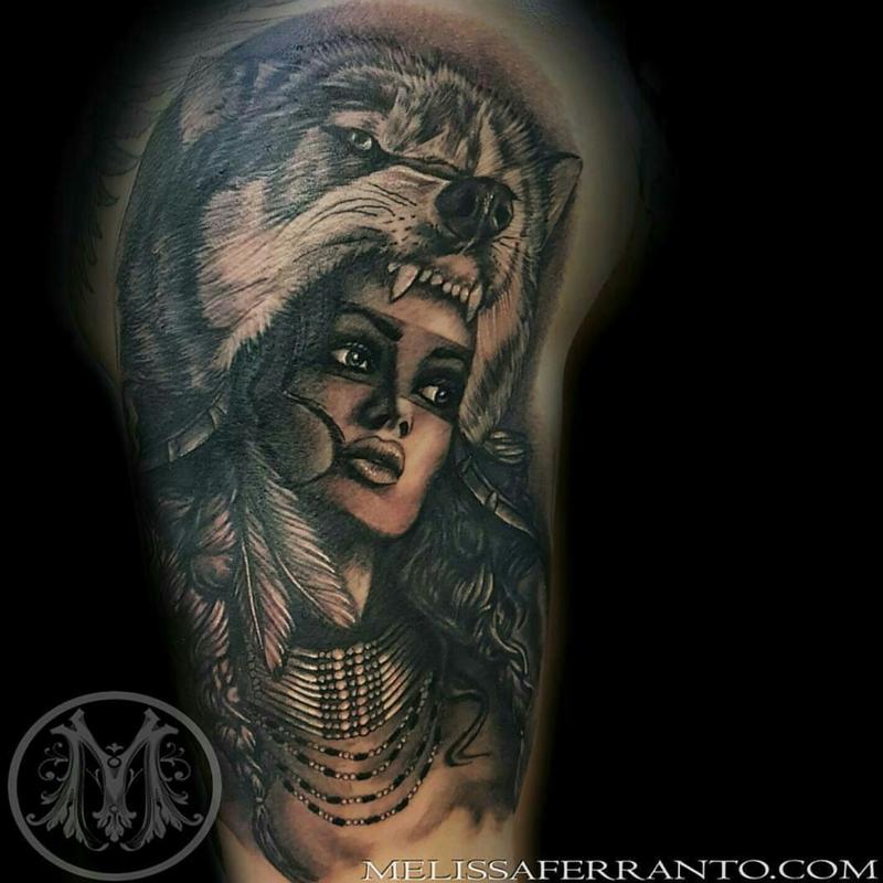 Jeff Norton Tattoos  Tattoos  Fantasy Warrior  Wolf headdress