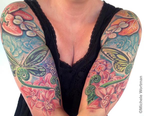 Tattoos - Jodi Ferns foliage and flowers bodyset - 73493