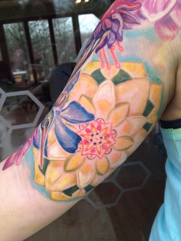 Michele Wortman - Jessicas inner arm mandala ( in progress)