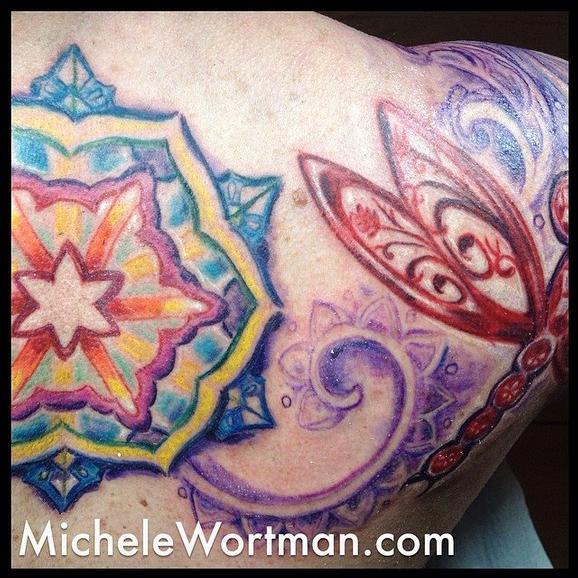 Michele Wortman - Dawns Jewel toned Filagree and mandalas ( in progress)