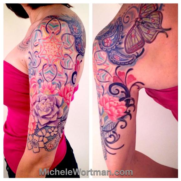 Michele Wortman - Caitlins Lacey Paisley half sleeve