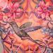 Tattoos - Pirkkos Hummingbird in cosmic garden back piece  - 77576