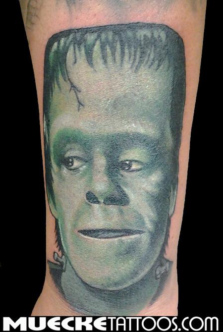 George Muecke - Munsters Portrait Herman Munster Tattoo