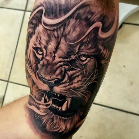 Tattoos - Lion tattoo portrait - 128188