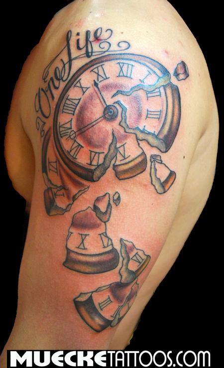 George Muecke - time crumbles tattoo