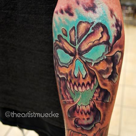 George Muecke - Muecke Freehand Skull Tattoo Art