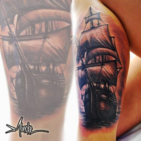 George Muecke - Muecke Ship tattoo 