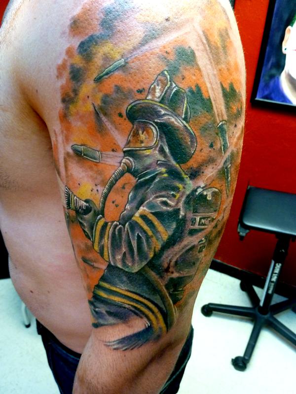 40 Superb Fire Fighter Tattoo Which Describe Their Hard work  Picsmine