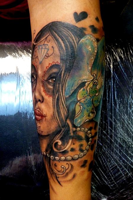 Day of the Dead girl Orchid by Mully: TattooNOW Day of the Dead girl Orchid by Mully: TattooNOW