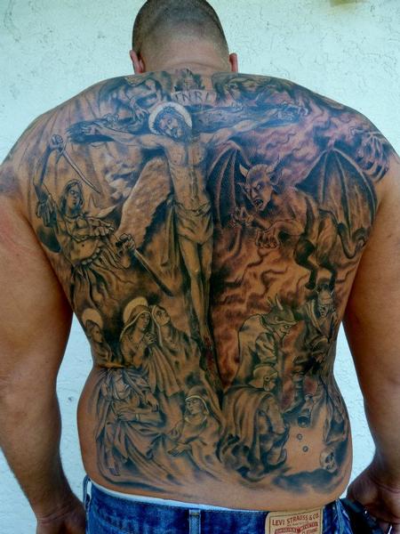 Tattoos - Religous fullback tattoo - 67083