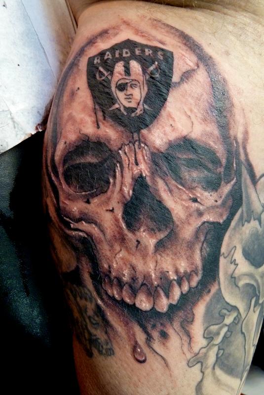 Raiders Skull Logo Tattoo Image