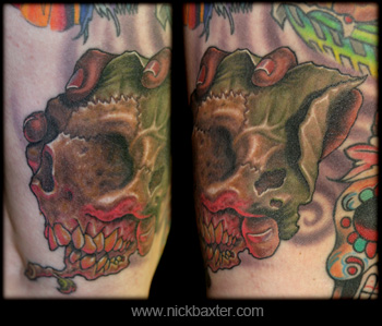 Tattoos - Leaf Skull - 10399