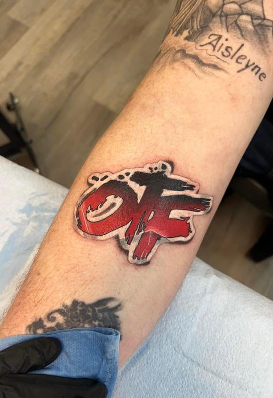 OTF Sticker Tattoo by Jamie Bones: TattooNOW