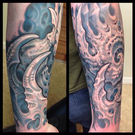Phil Robertson - Biomech arm tattoo