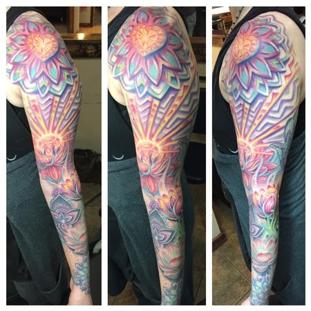 Phil Robertson - Color lotus tattoo