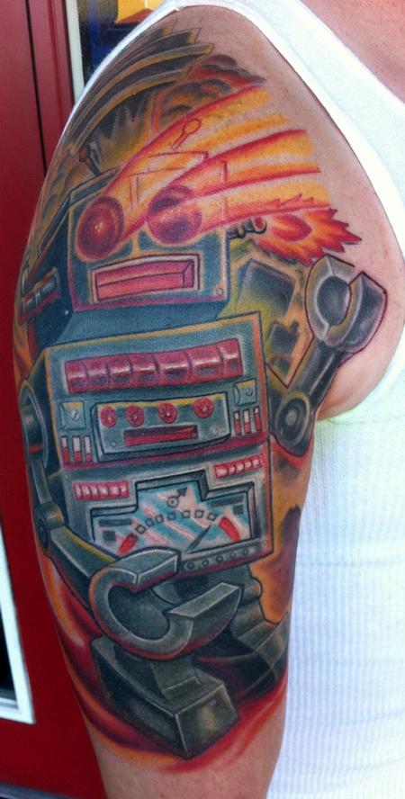 Tattoos - Vintage robot tattoo - 93466