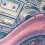 Tattoos - Ghetto blaster color tattoo  - 116262