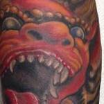 Tattoos - Chinese Fu Dog color tattoo - 99197