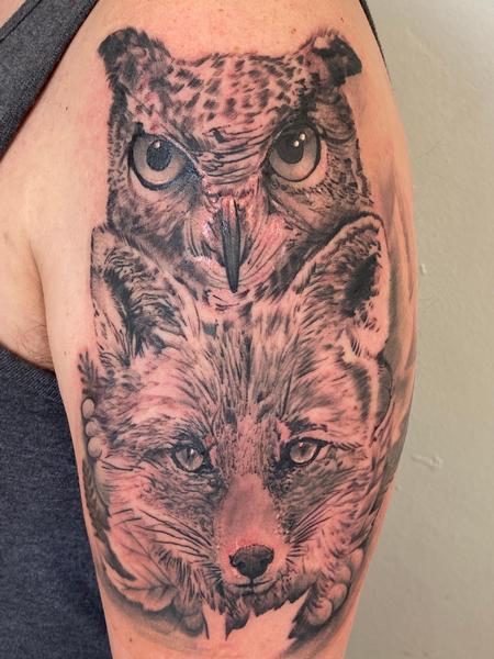 Tattoos - Owl Fox - 144176