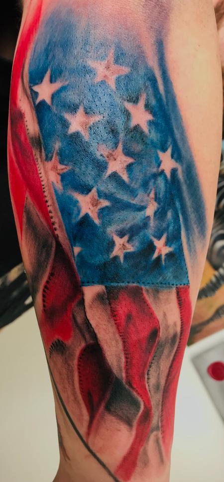 Tattoos - Rippled Flag - 142527