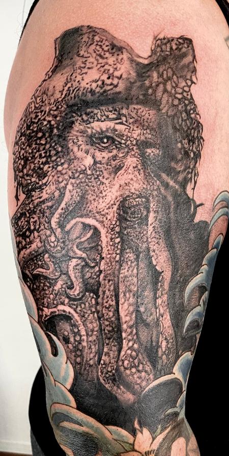 FYeahTattooscom  Davy Jones half sleeve done by Paul at Next tattoo