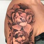 Tattoos - Pointelistic Peonies - 142405