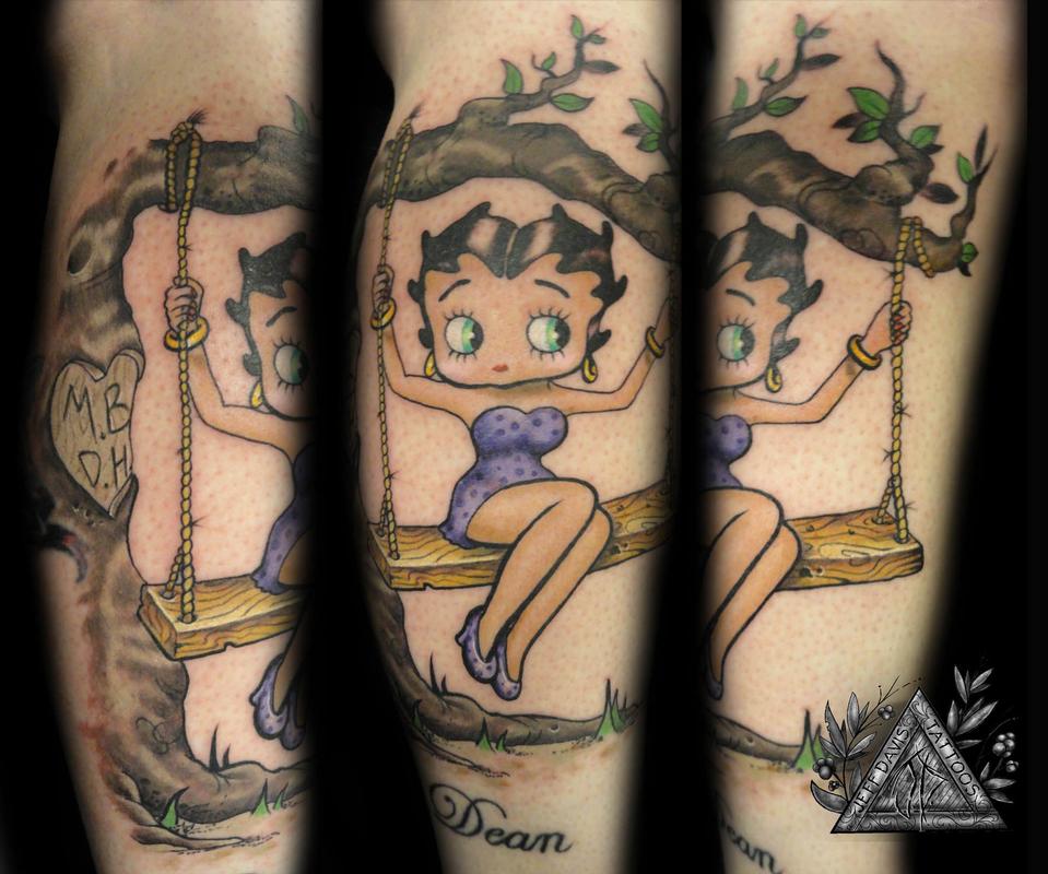 Betty Boop swinging by Jeff Davis Sr.: TattooNOW