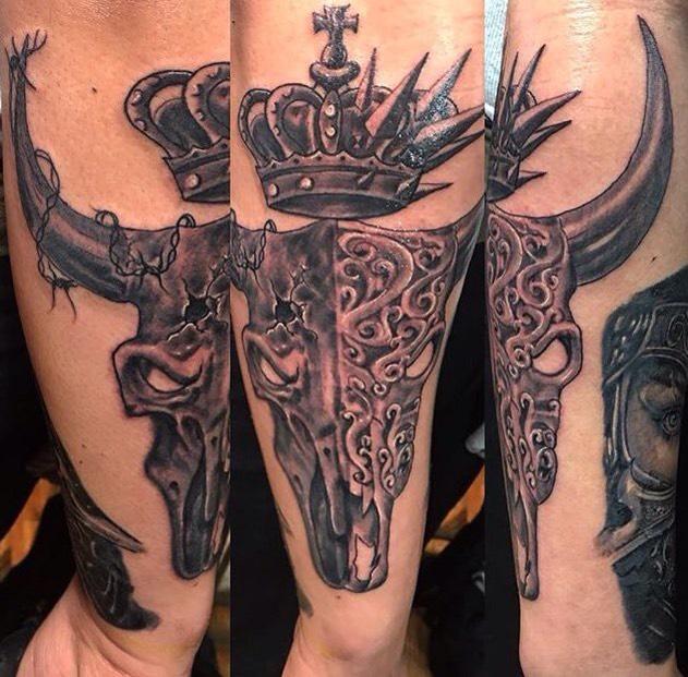Buffalo Skull by Rane Felix: TattooNOW