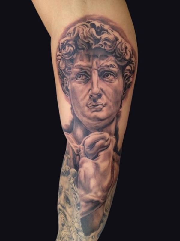 Statue of David Portrait  Double Diamond Tattoos Double Deez Tattoos