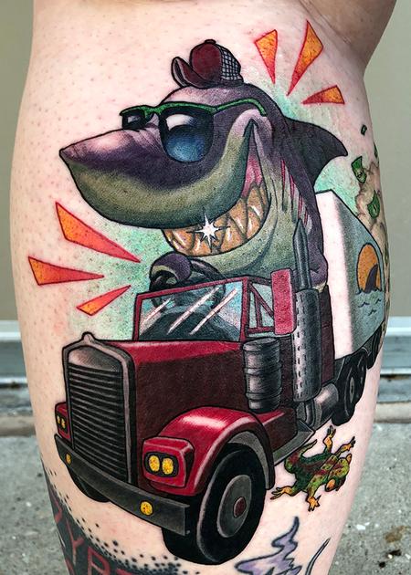 Tattoos - Trucker Shark - 141624
