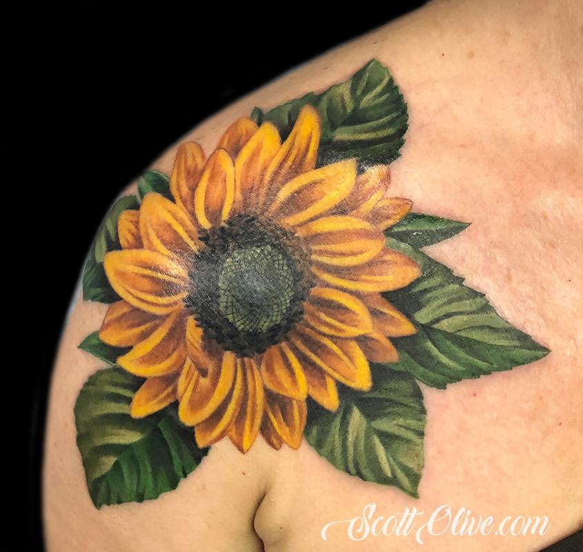 Tattoo uploaded by Monica Serfontein  My cover up sunflower coverup   Tattoodo