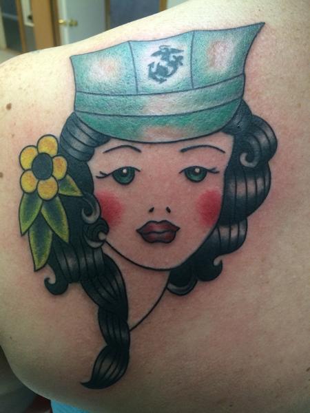 Tattoos - Woman Marine  - 142791