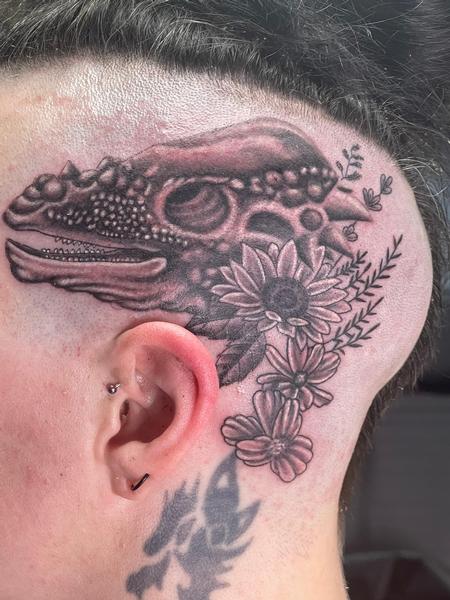 Pachycephalosaurs Head Tattoo Tattoo Thumbnail