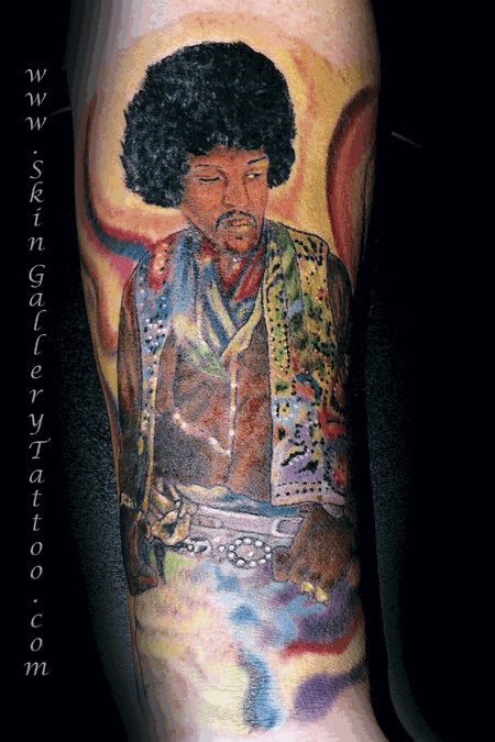 Tattoos - Color Portrait Jimi Hendrix - 76938