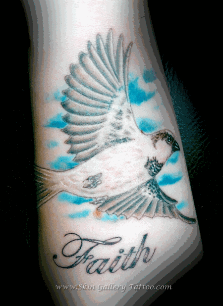 Tattoos - Sparrow Bird Tattoo - 76943