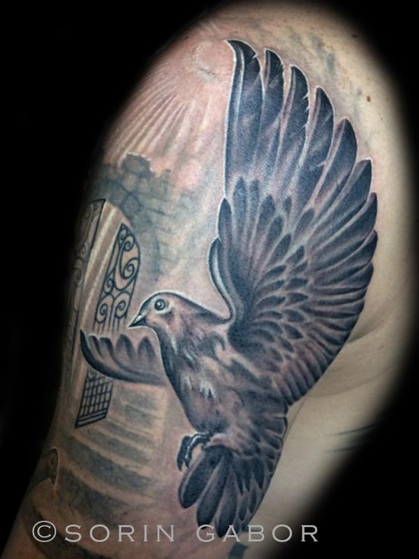 103 Best Black and Grey Tattoos in 2021  Cool and Unique Designs  White dove  tattoos Dove tattoos Dove tattoo