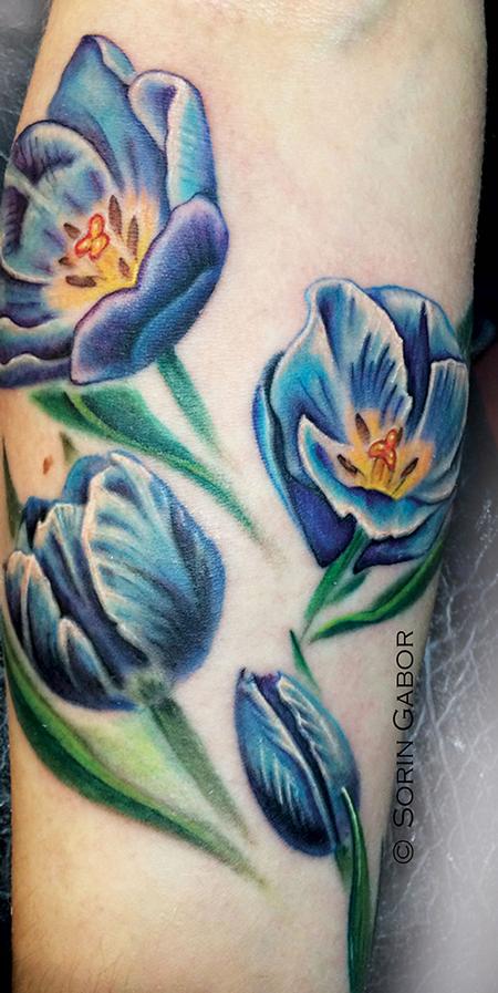 Tattoos - Blue Tulips - 90045