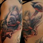 Tattoos - FreeHand Piranhas Leg Sleeve - 102250