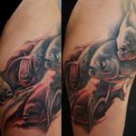 Tattoos - FreeHand Piranhas Leg Sleeve - 102252