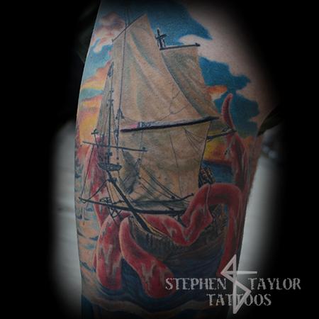 Tattoos - Ship V Krakken - 108370