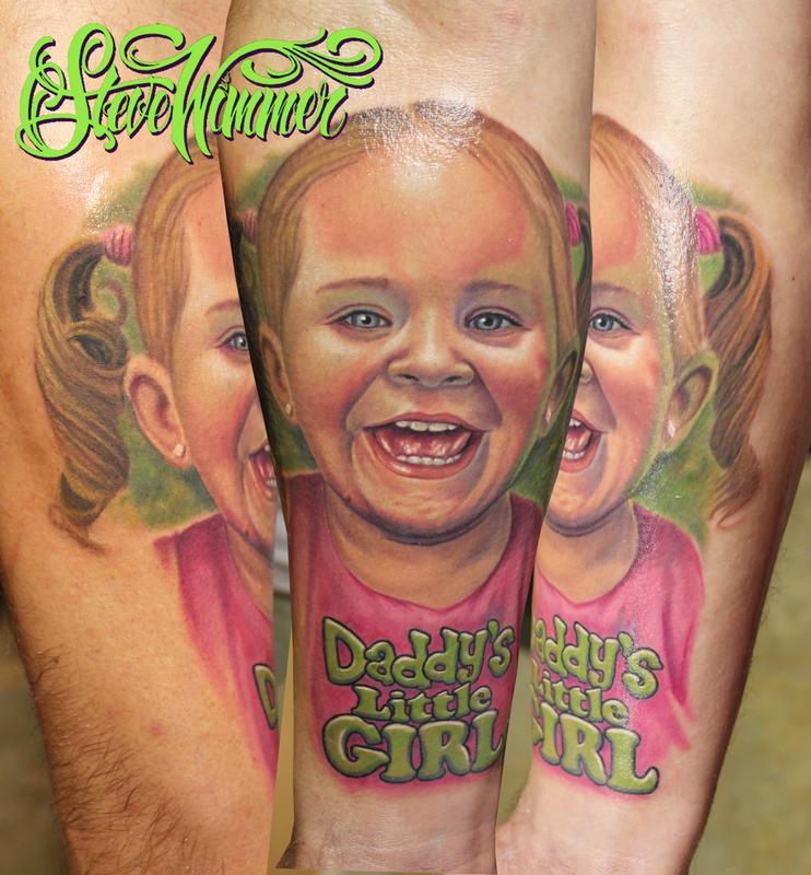 Daddy's Little Girl Portrait by Steve Wimmer: TattooNOW