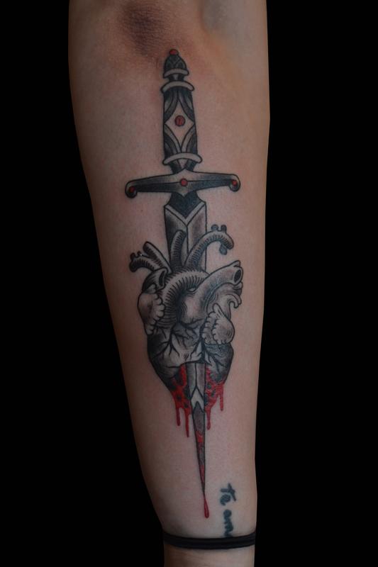 Dagger heart  Tattoo and piercing studio in Farnborough Hampshire  Artists specialising in custom black and grey dotwork floral and cover  ups